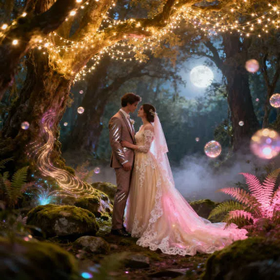 Create Stunning Pre-Wedding Photos with AI for Free: 10 Unique Prompts for Couples 6 ai generated pew-wedding photoshoot
ai create pre-wedding photos for free
couple standing in fairytale jungle
ai generated photoshoot